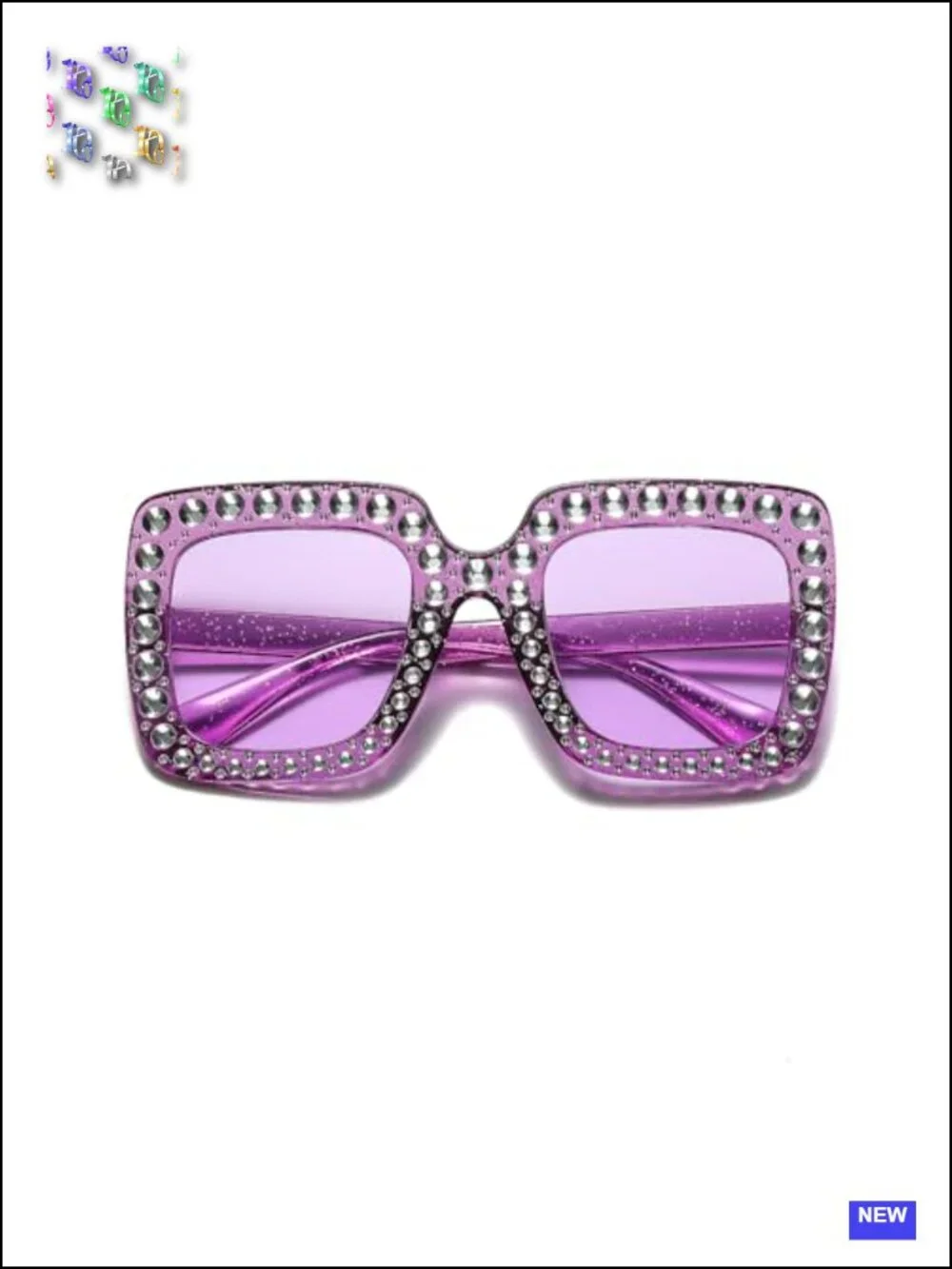 Oversized Crystal Square Sunglasses Women Men Bling Rhinestone Disco Shades UV
